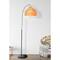 Hello Honey® Modern Boho Floor Lamp with Marble Base & Rattan Shade